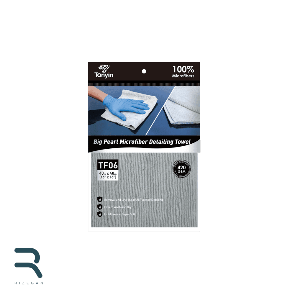 دستمال میکروفایبر مخصوص دیتیلینگ تونین مدل Tonyin Big Pearl Microfiber Detailing Towel(TF06)