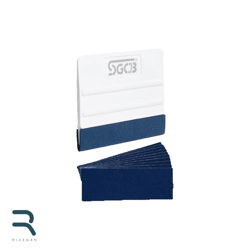 پک 10 عددی نمد مخصوص کاردک SGCB Blue Felt For Squeegee SGPM008 — تصویر ۳