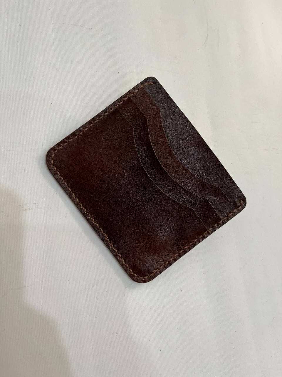 ست جاکارتی چرم ساق شترمرغ با دوخت اریب — تصویر ۲