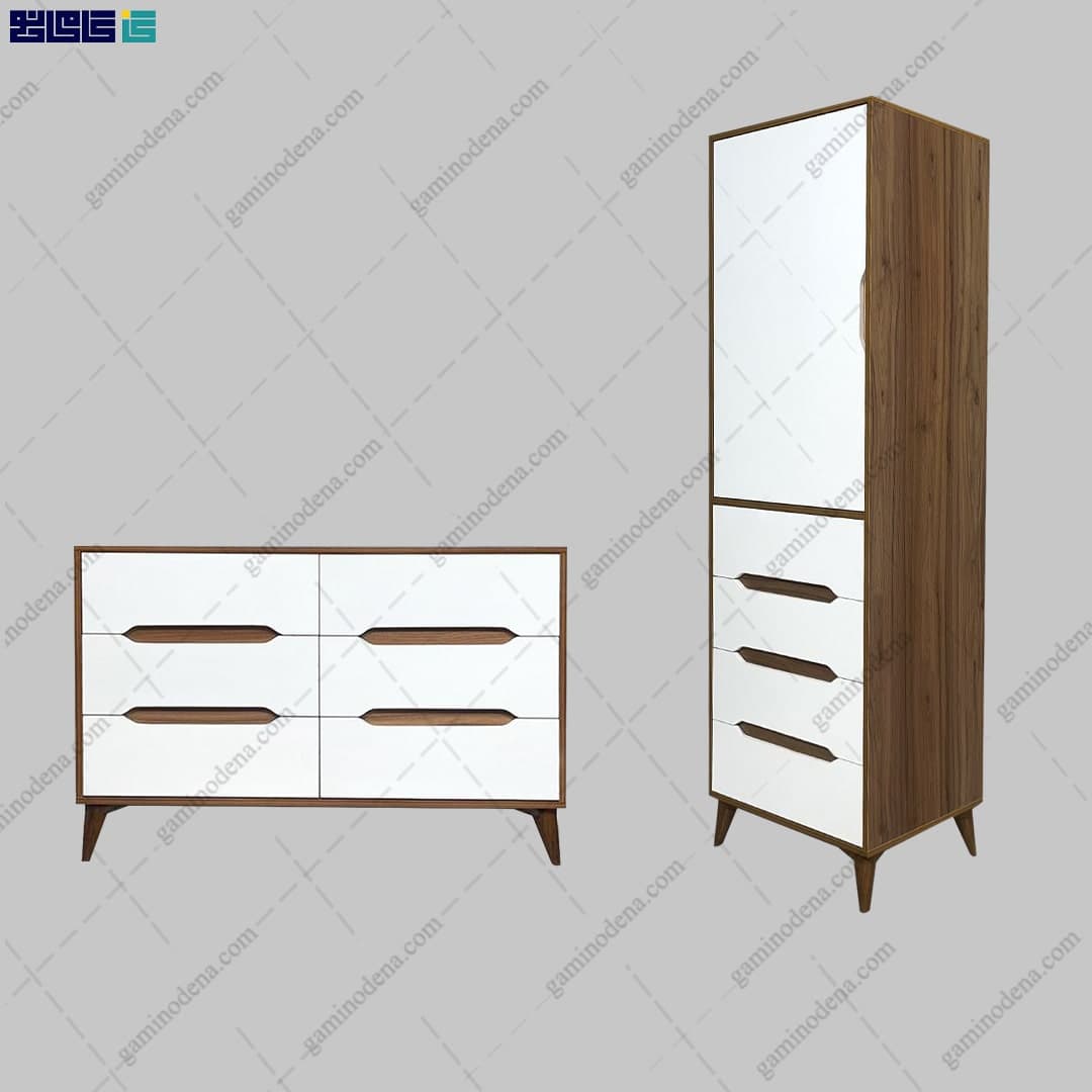 ست کمد و دراور مدرن نیلا