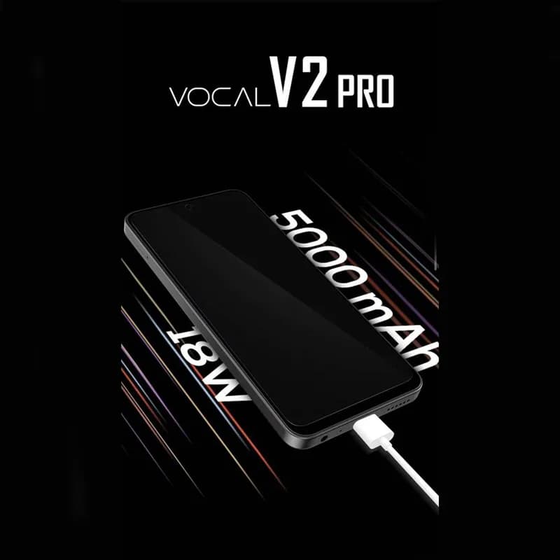 گوشی وکال V2 PRO 5G ظرفیت 128 گیگابایت رم 4 گیگابایت به همراه 4 گیگابایت رم مجازیvocal v2 pro 5g — تصویر ۵