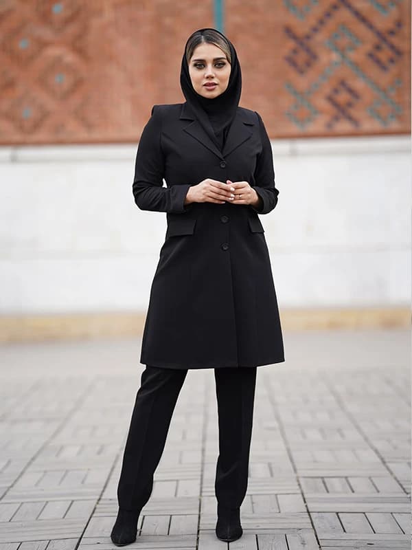 مانتو اداری فیونا یقه انگلیسی آستر دار کد 341 — تصویر ۶