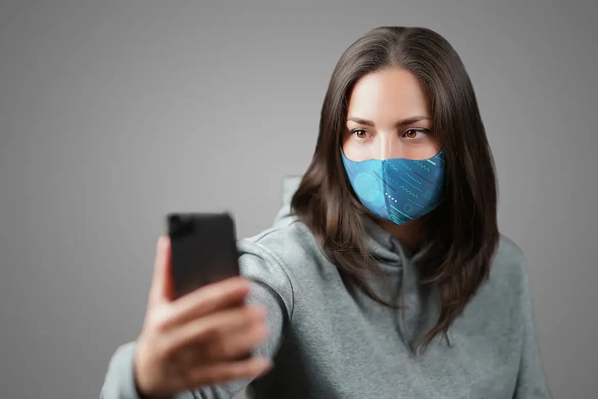 موکاپ ماسک صورت – 4000×6000 پیکسل — تصویر ۲