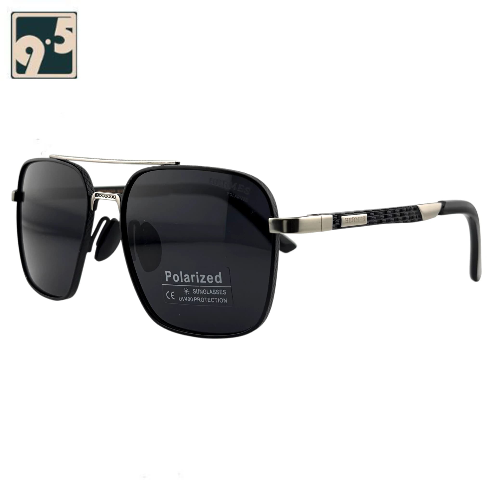 عینک آفتابی فلزی هرمس نقره ای HERMES p5826 silver — تصویر ۲