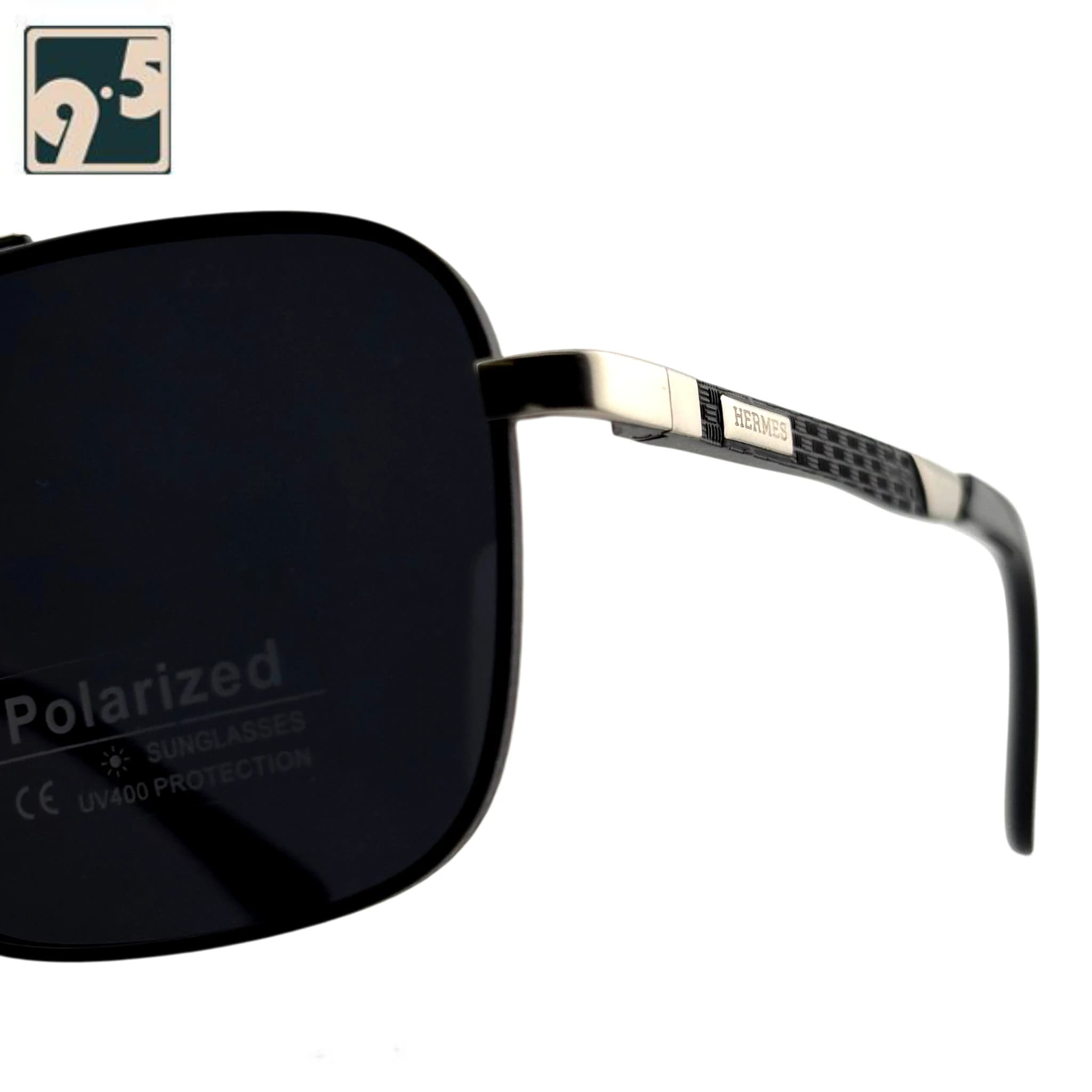 عینک آفتابی فلزی هرمس نقره ای HERMES p5826 silver — تصویر ۴