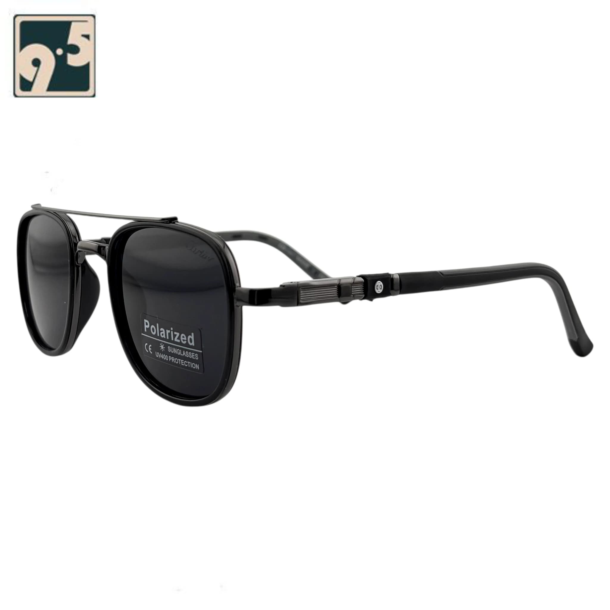 عینک آفتابی دوپل مشکی کارتیه cartier 18155 — تصویر ۲