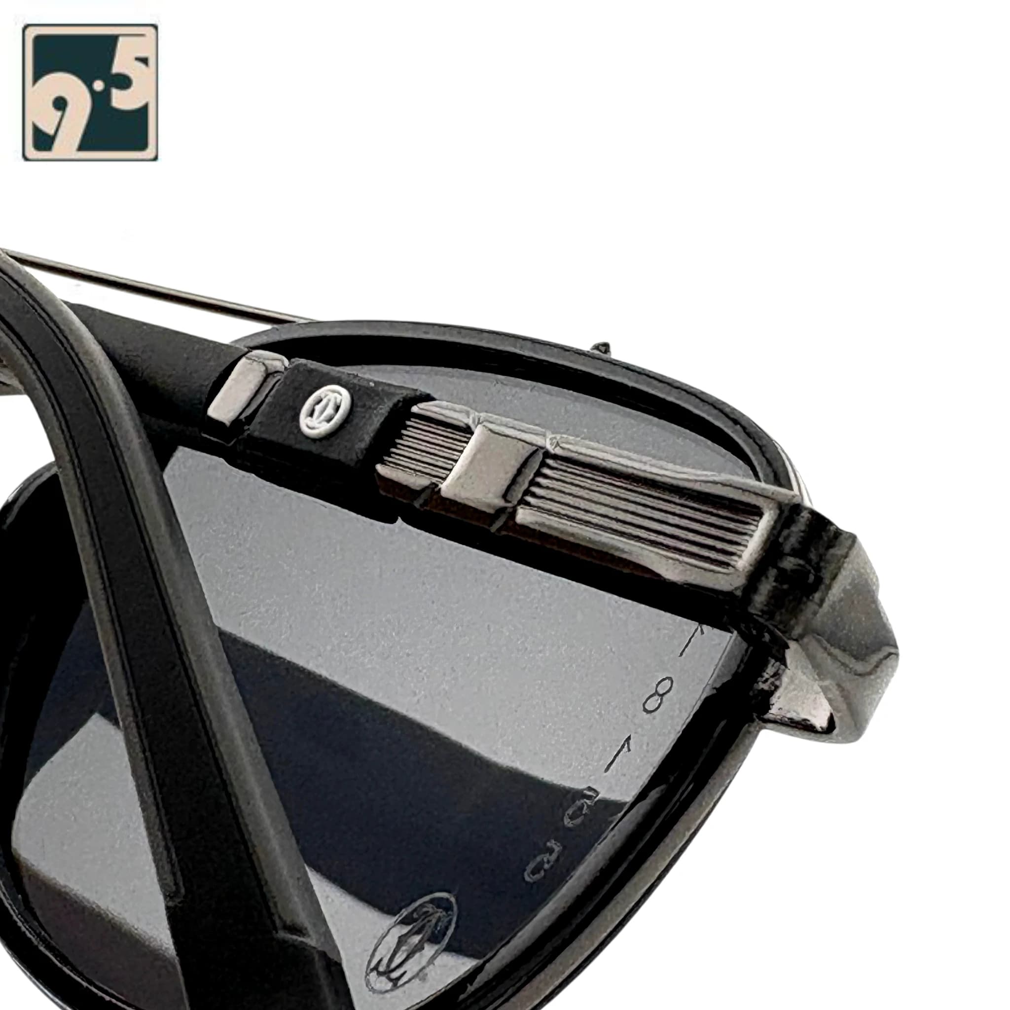 عینک آفتابی دوپل مشکی کارتیه cartier 18155 — تصویر ۴