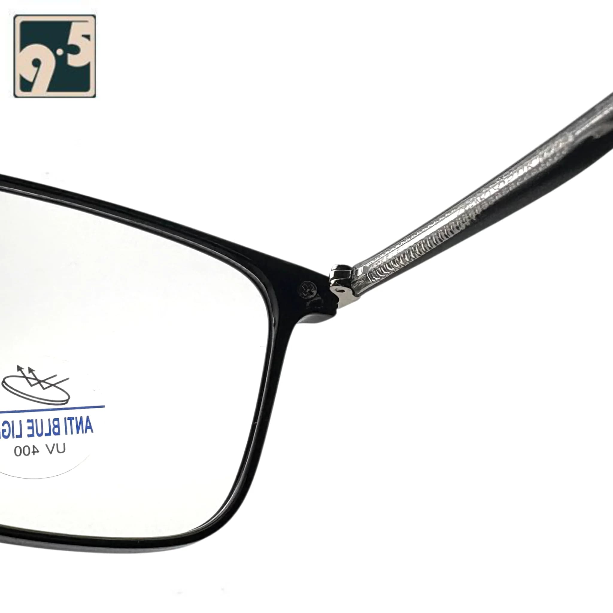 عینک طبی مستطیل مشکی زنو Zeno 8309 c1 — تصویر ۵