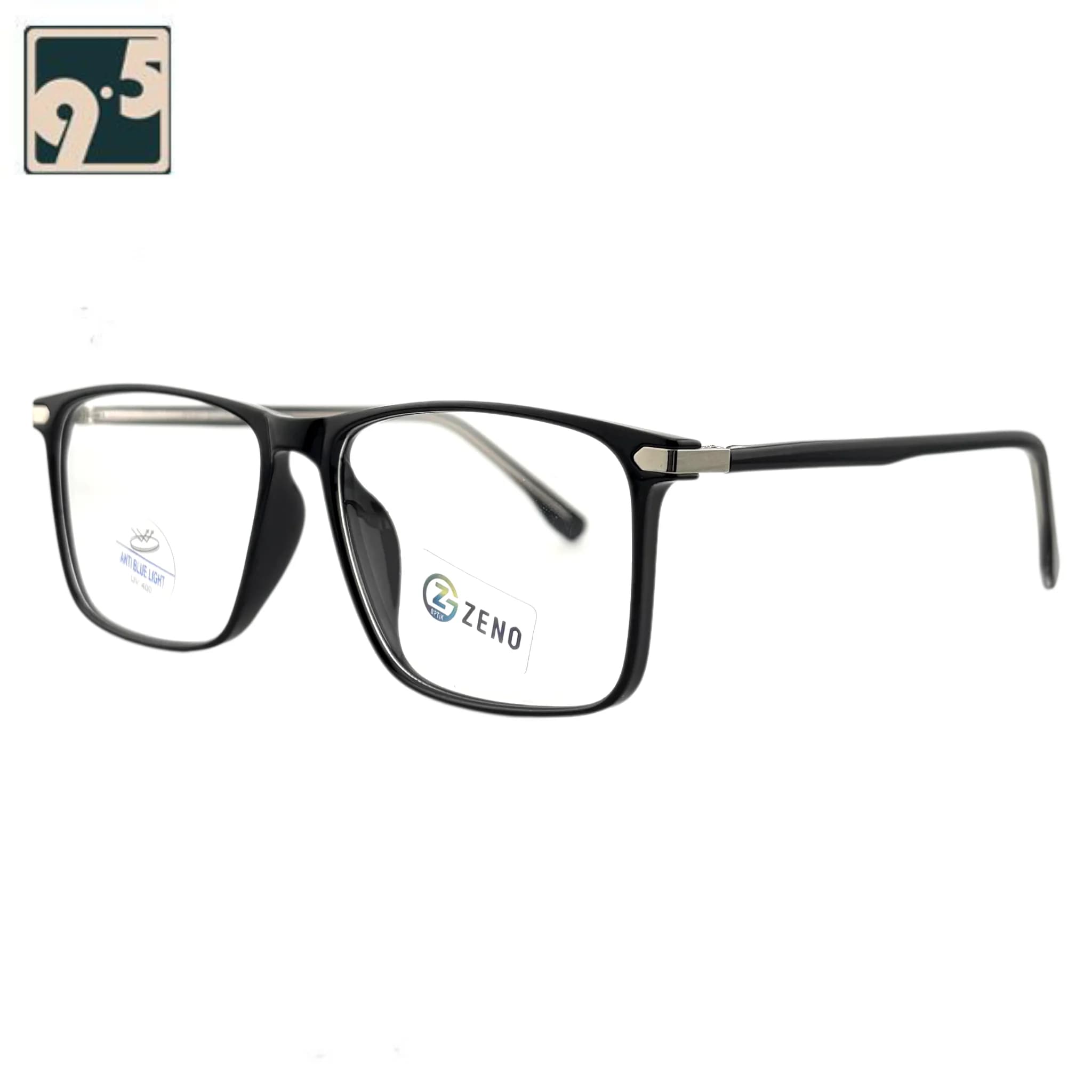 عینک طبی مستطیل مشکی زنو Zeno 8309 c1 — تصویر ۲