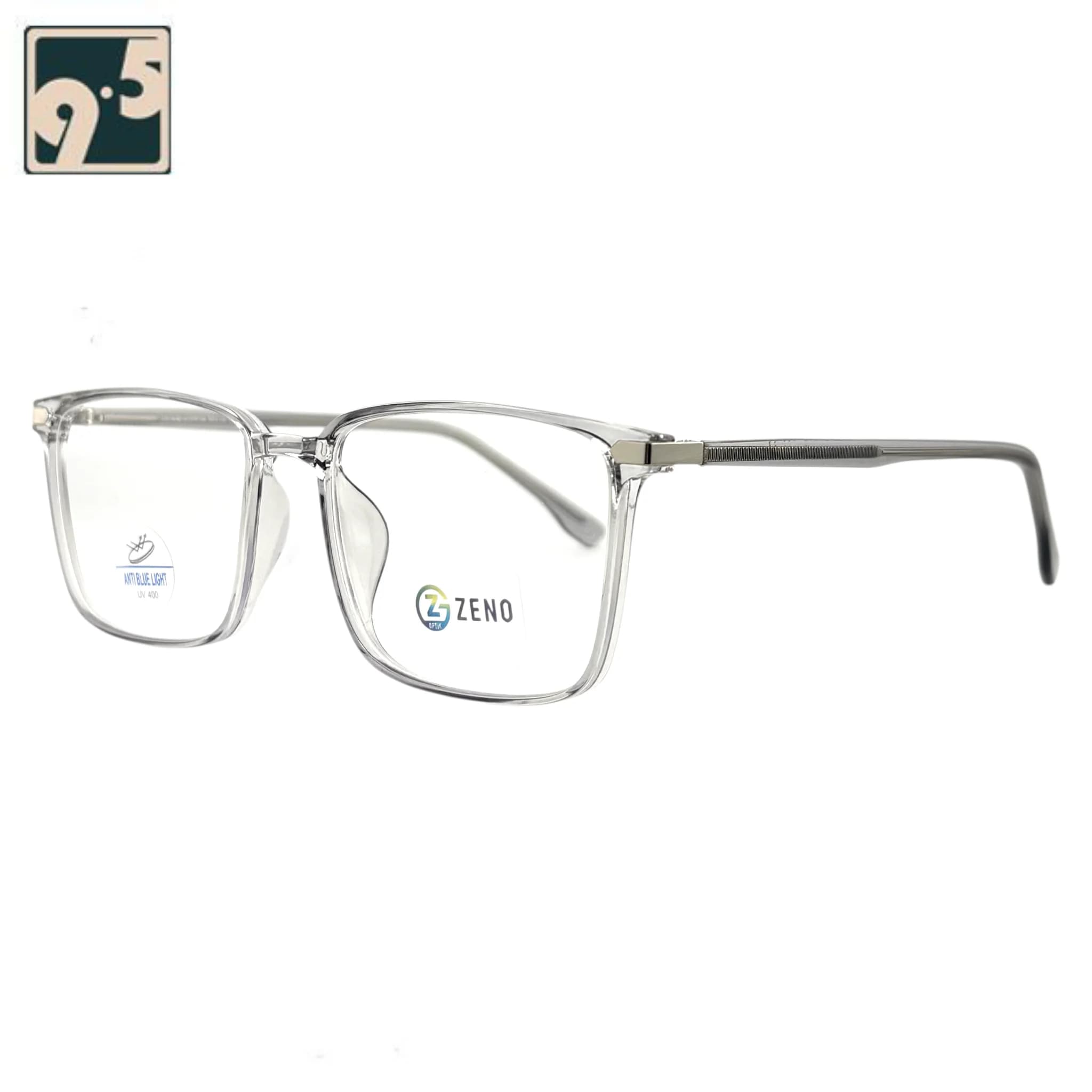 عینک طبی مستطیل شفاف زنو Zeno 8309 — تصویر ۲