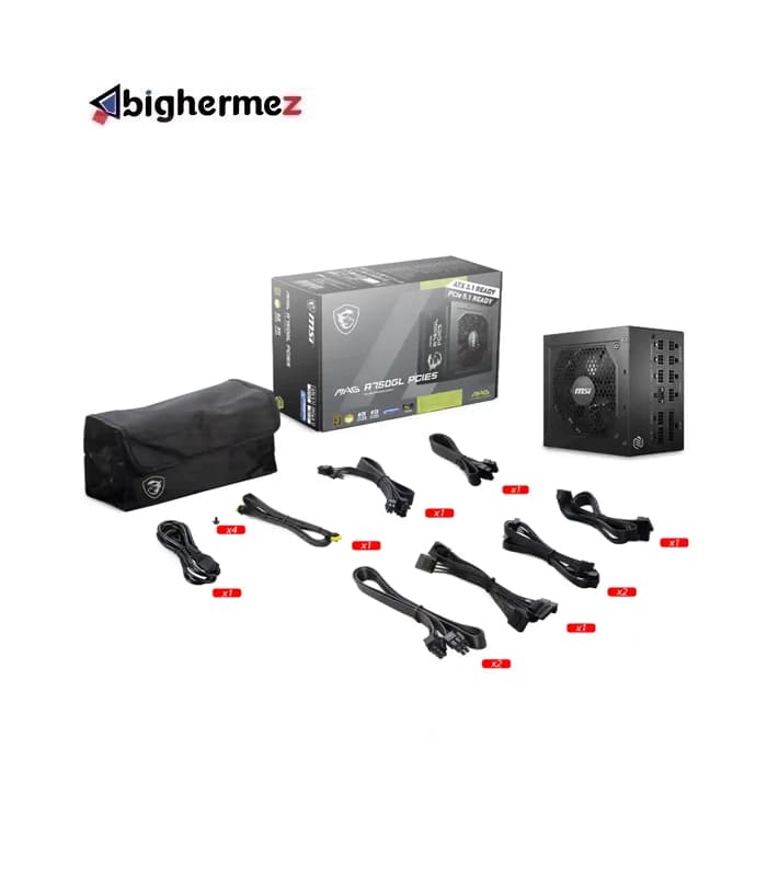 پاور 750 وات ام اس آی مدل MAG A750GL PCIE5 Full Modular — تصویر ۴
