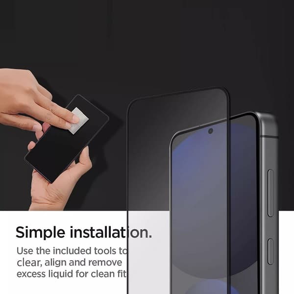 Full Glass Screen Protector For Samsung Galaxy S25 FE — تصویر ۴