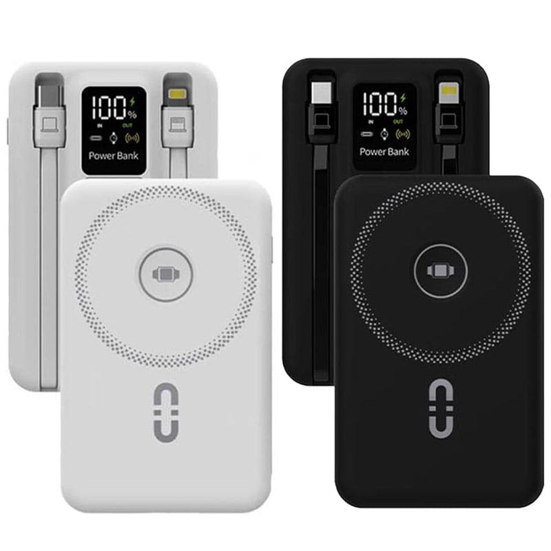 پاوربانک 10000mAh فست+وایرلس و کابل متصل پرودو Porodo 10000mAh MagSafe PowerBank PB080 — تصویر ۷