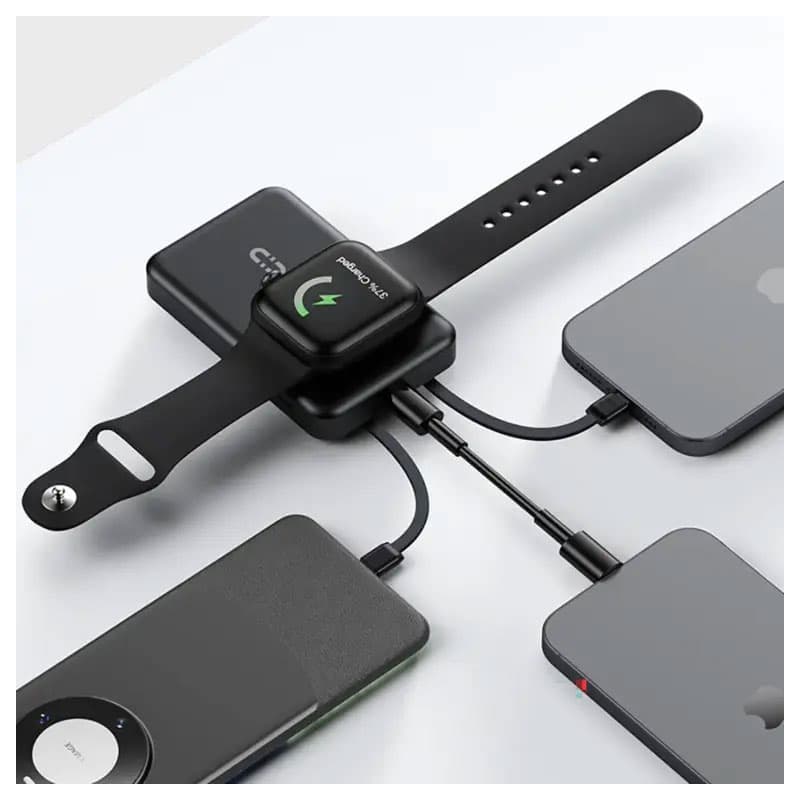پاوربانک 10000mAh فست+وایرلس و کابل متصل پرودو Porodo 10000mAh MagSafe PowerBank PB080 — تصویر ۴