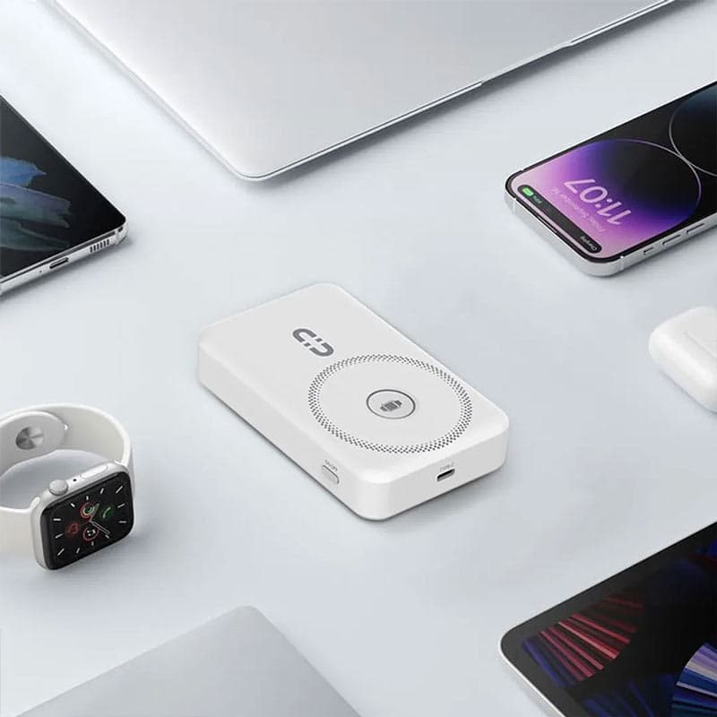 پاوربانک 10000mAh فست+وایرلس و کابل متصل پرودو Porodo 10000mAh MagSafe PowerBank PB080 — تصویر ۸