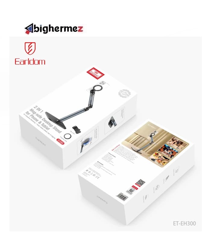 پایه نگهدارنده گوشی موبایل ارلدام مدل Desktop Stand 2IN1 EH300 — تصویر ۲