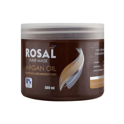 ماسک مو مغذی و براق کننده آرگان رزال مدل Argan Oil حجم 500 میلی لیتر