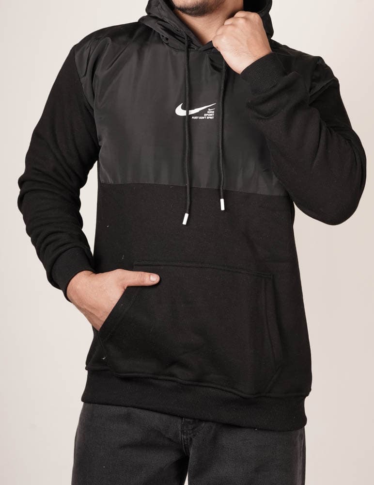 هودی بالا شمعی NIKE مشکی — تصویر ۵