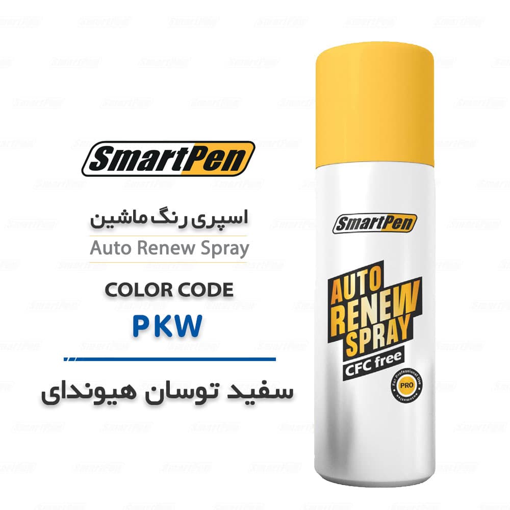 اسپری رنگ ماشین سفید توسان PKW هیوندای حجم 200 میلی لیتر