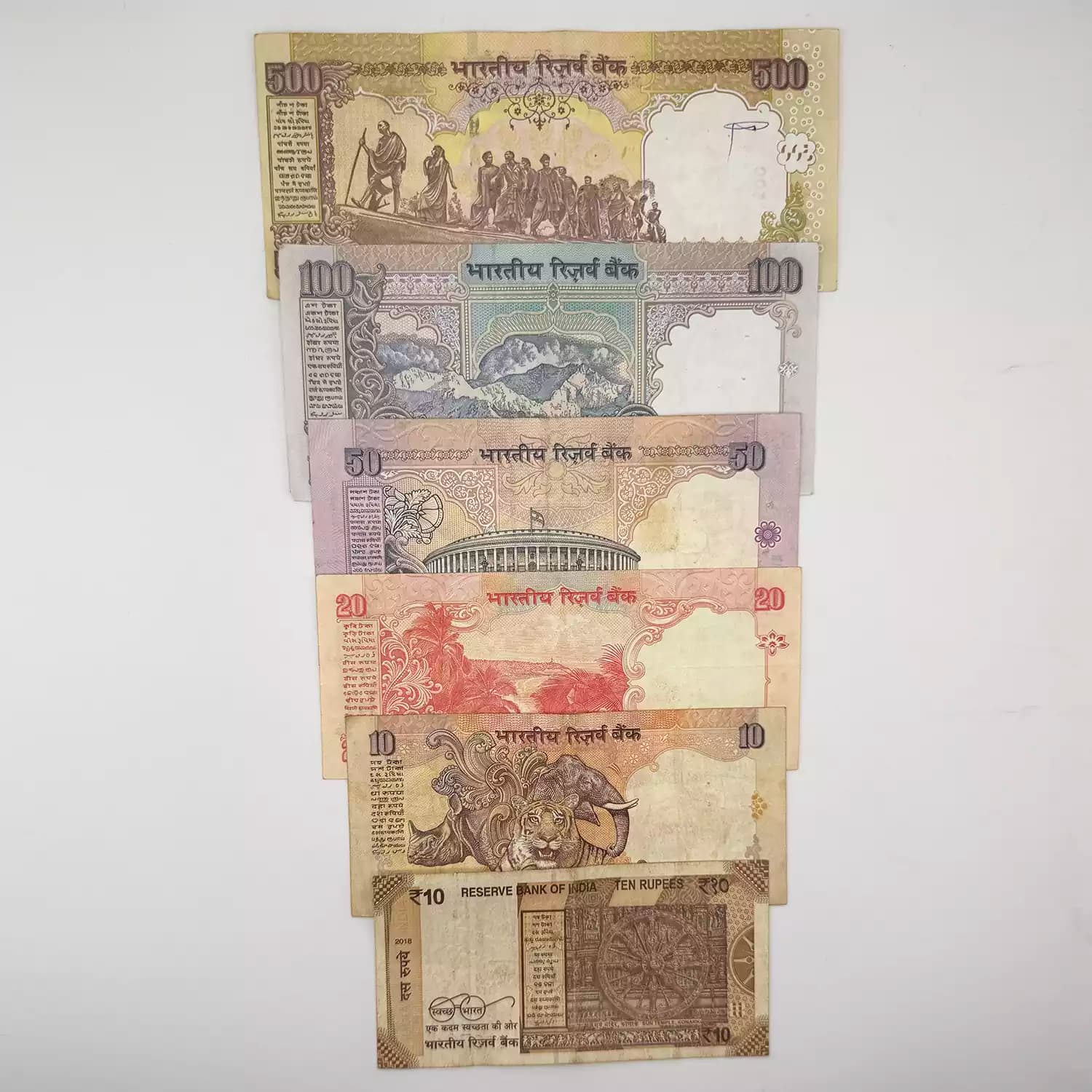 ست اسکناس هندی ماهتما گاندی – 6 برگ – 943376 — تصویر ۲
