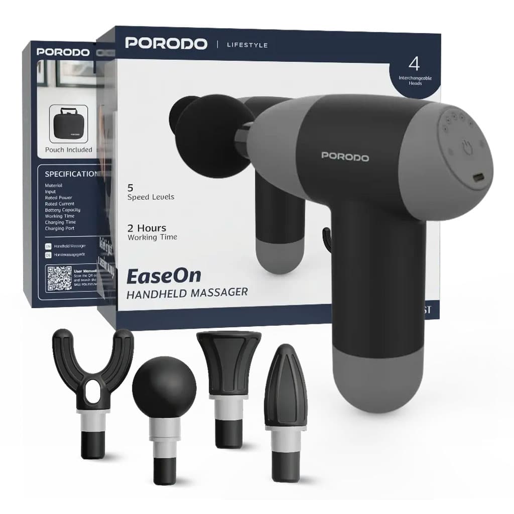 ماساژور تفنگی شارژی با 5 سطح سرعت پرودو مدل ایزان Porodo Lifestyle EaseOn Handheld Massager LFS14