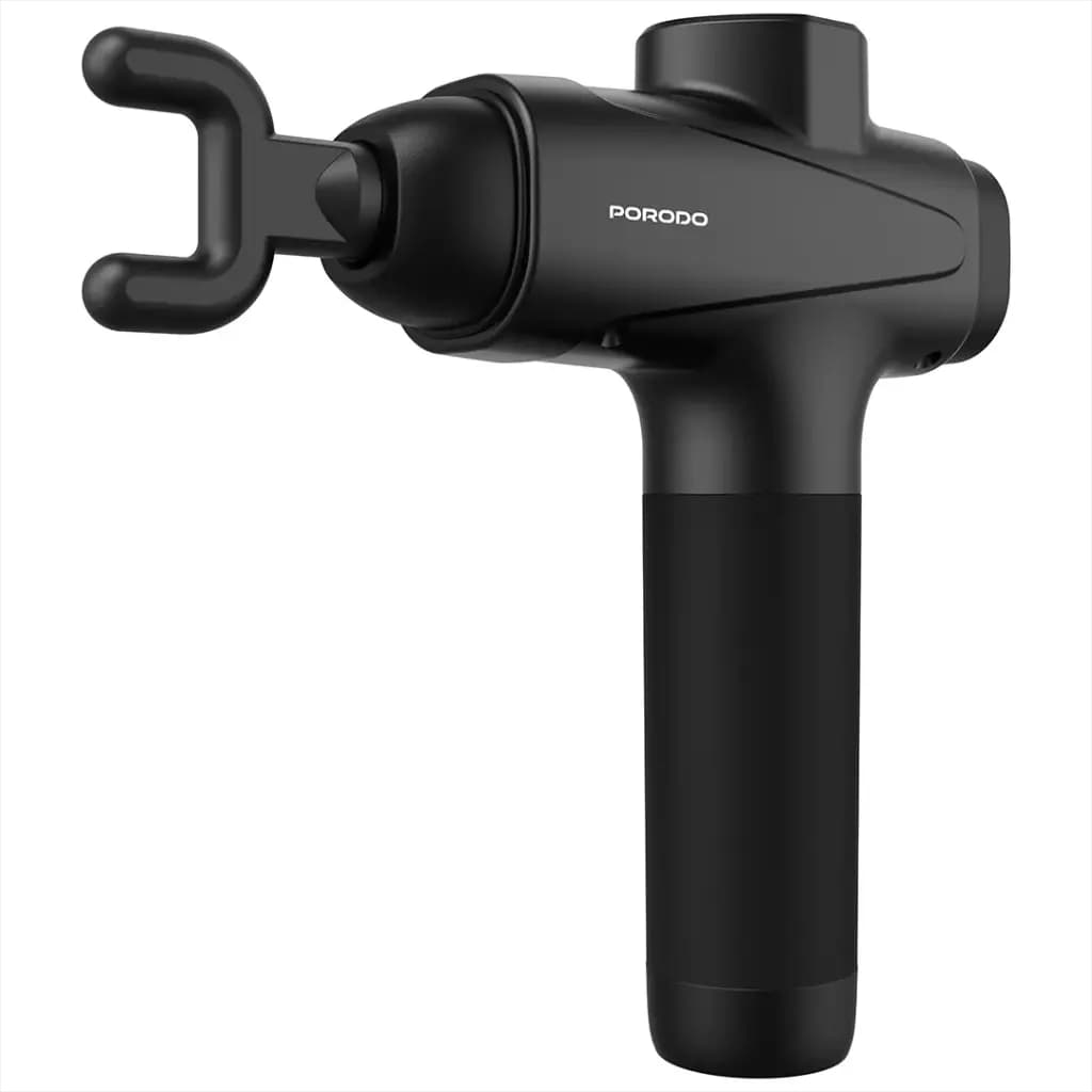 ماساژور تفنگی شارژی با نمایشگر لمسی پرودو مدل Porodo Lifestyle Multi-Head Deep Massage Gun LFS066 — تصویر ۳