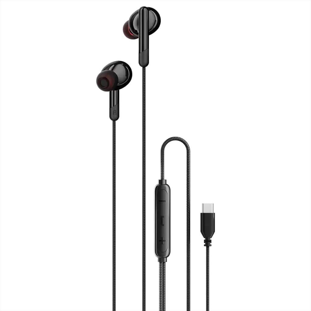 هدفون سیمدار میکروفن دار Type-C پرودو Porodo Soundtec Stereo Bass Type-C Wired Earphones PD3BWEC25 — تصویر ۴