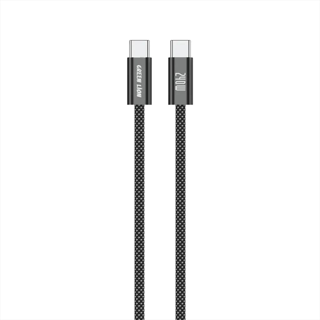 کابل شارژ و دیتا دو سر Type-c سوپرفست 1 متری 240 وات مناسب لپ تاپ Green Lion T.c to T.c Cable 240W — تصویر ۲