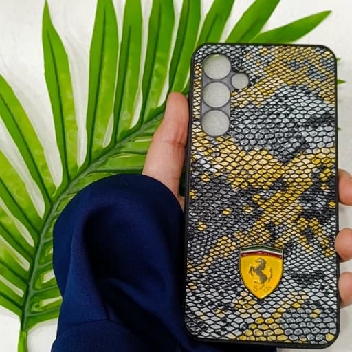 گارد گوشی A25 طرح سوسماری رنگ آبی و طلایی قاب و کاور و محافظ موبایل