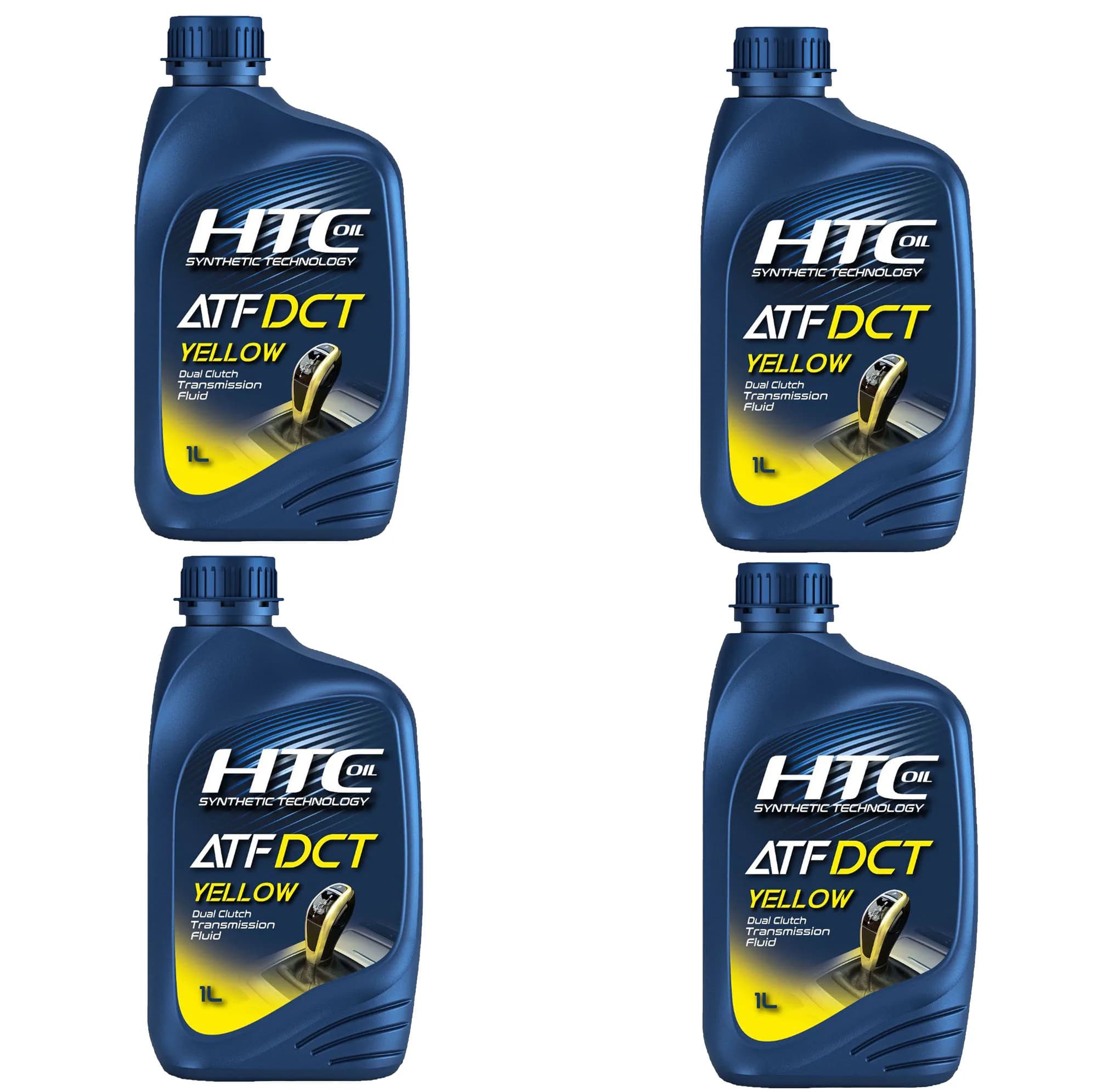 روغن گیربکس اتوماتیک اچ تی سی اویل مدل ATF DCT YELLOW حجم 1 لیتر بسته 4 عددی