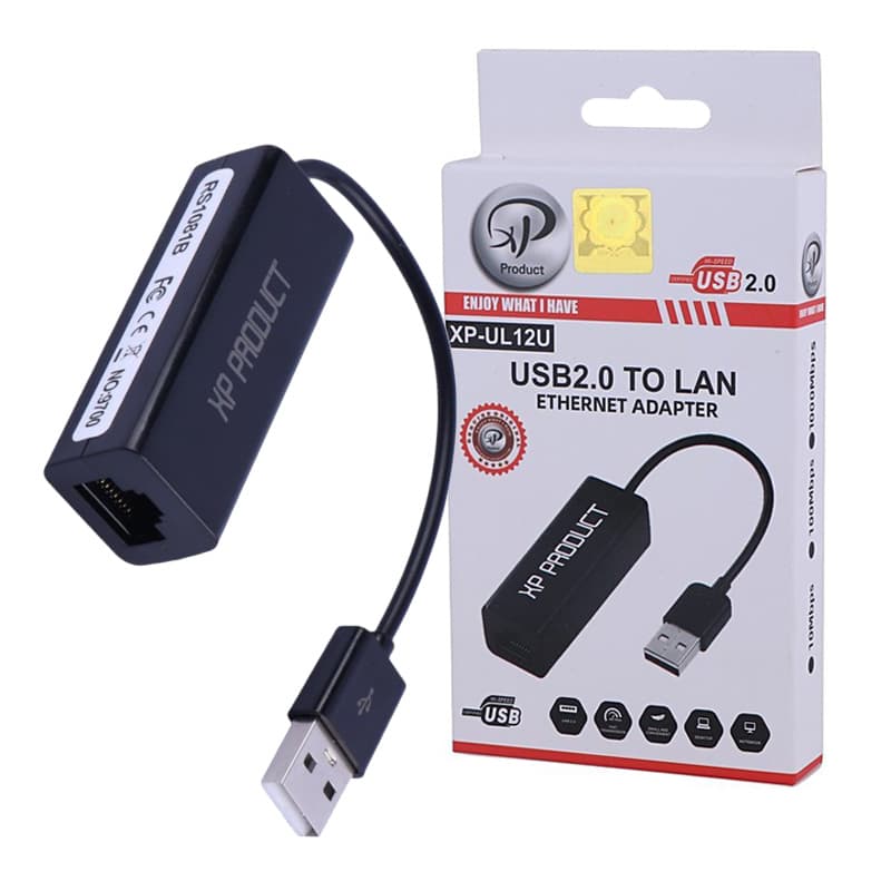 تبدیل کارت شبکه USB2.0 به LAN سرعت 10/100مدل XP-UL12U