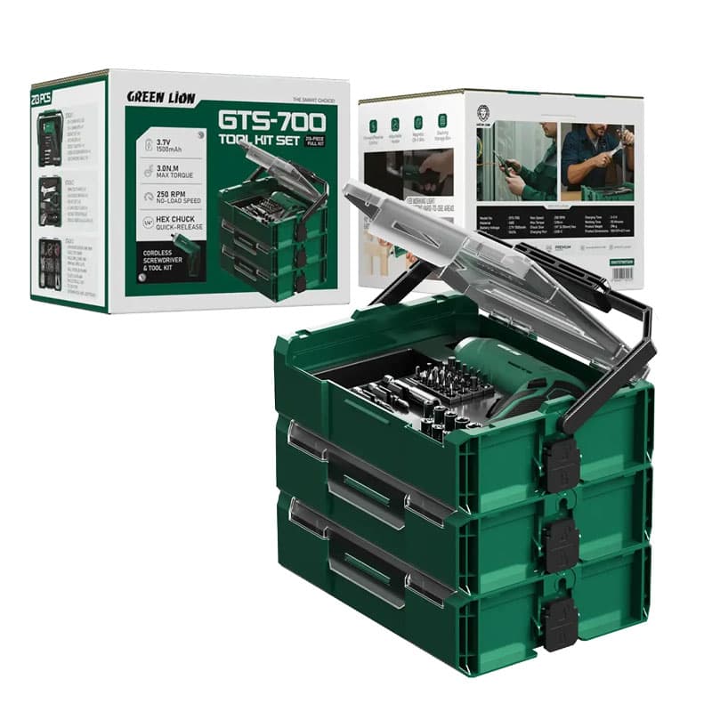 جعبه ابزار گرین لاین با ظرفیت 213 تکه Green Lion GTS-700 Tool Kit Set-213 Pieces