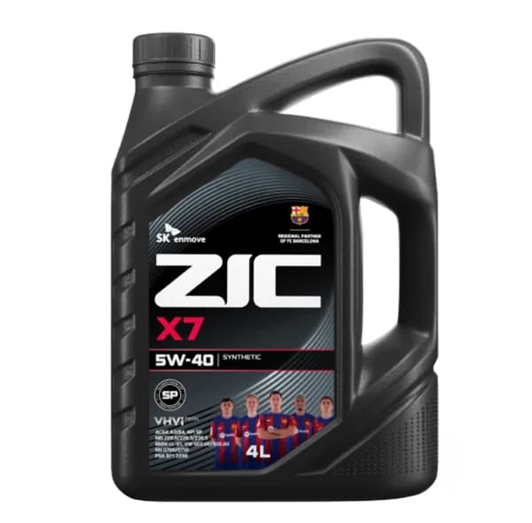 روغن موتور خودرو بنزینی زیک مدل X7 5W40 SP حجم 4 لیتر