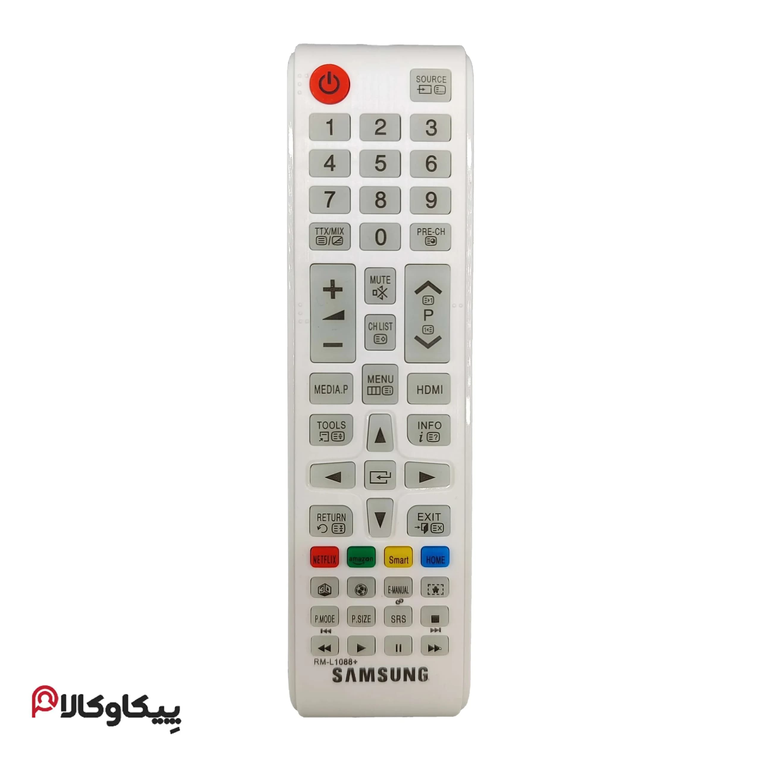 کنترل تلویزیون سامسونگ 1088 سفید میکروسوئیچ دکمه شبرنگ