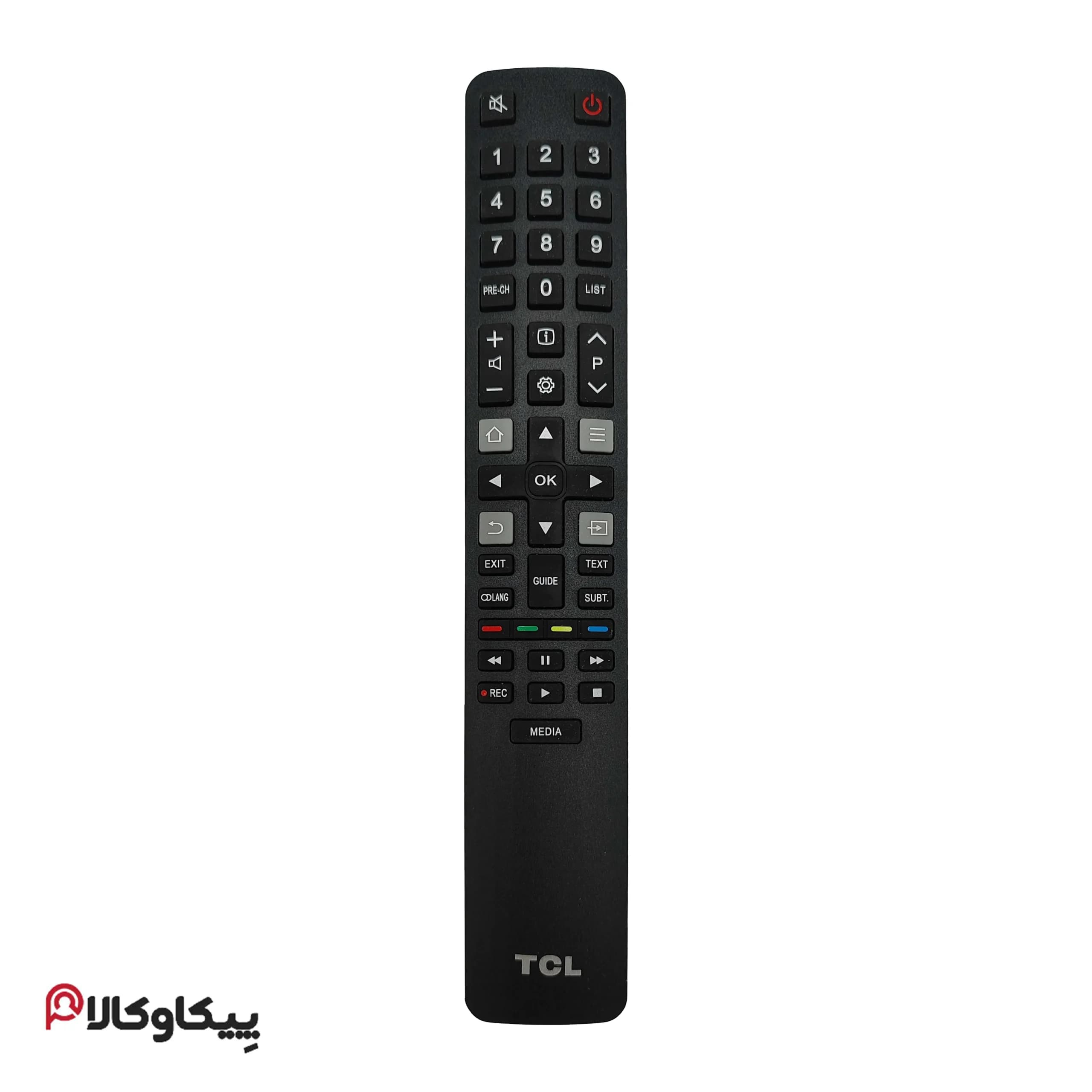 کنترل تلویزیون TCL تی سی ال بلند دارای دکمه مدیا