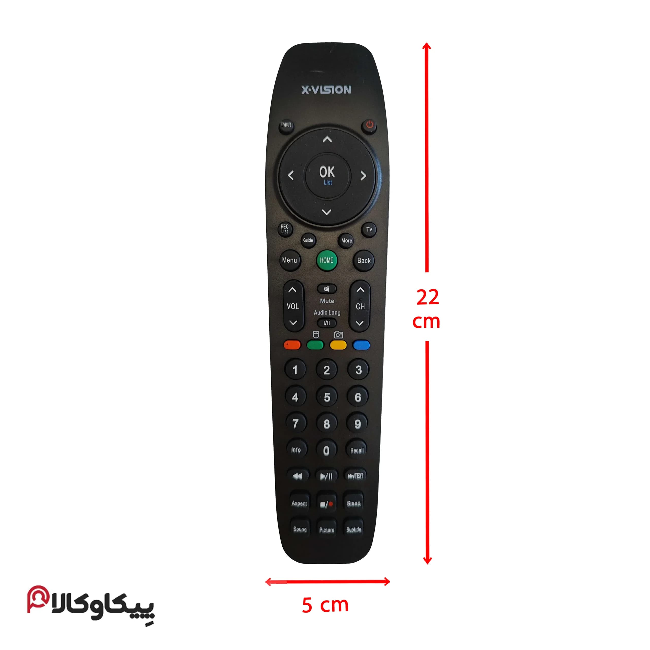 کنترل تلویزیون ایکس ویژن XVISION وارونه — تصویر ۲