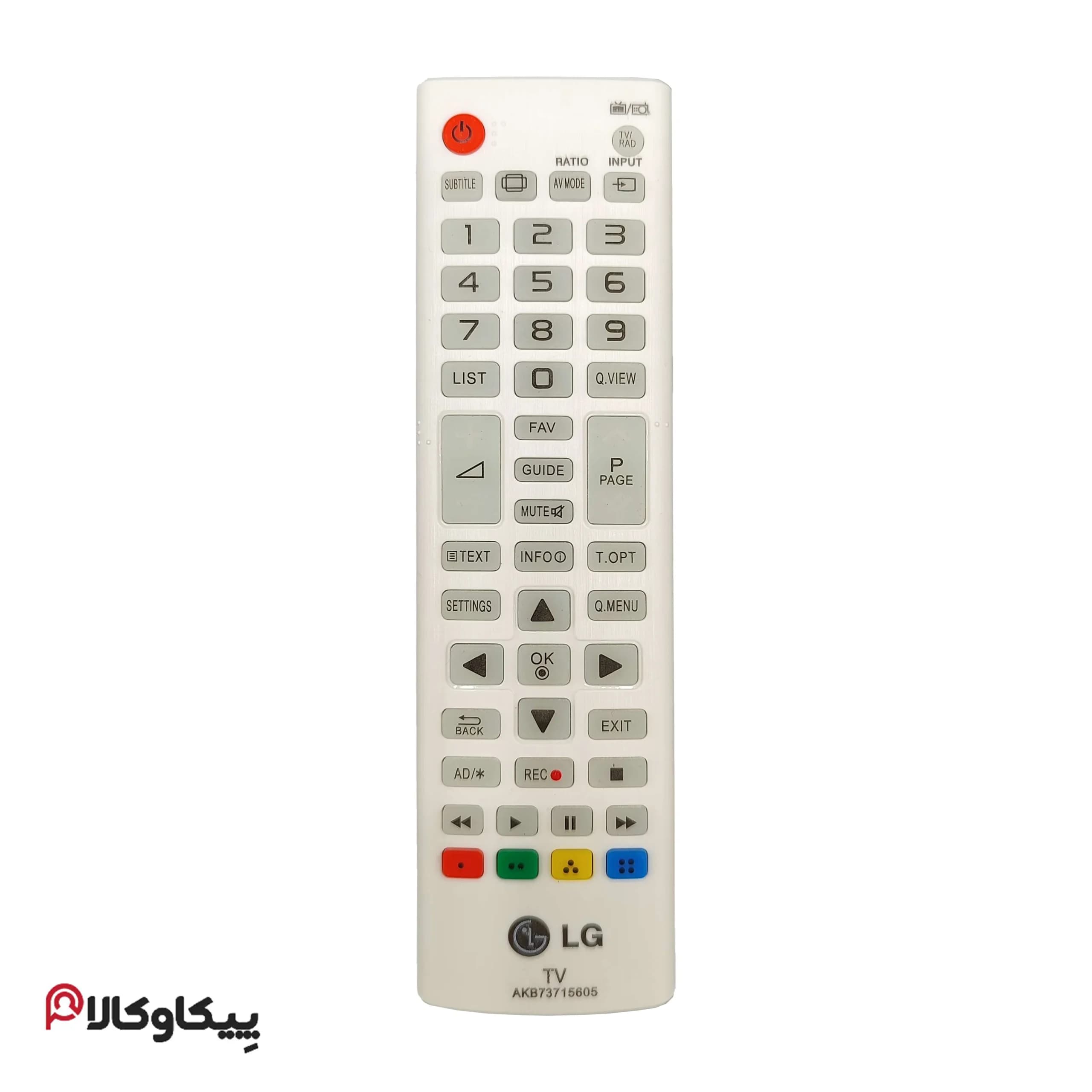 کنترل تلویزیون ال جی LG 605 سفید میکروسوئیچ دکمه شبرنگ