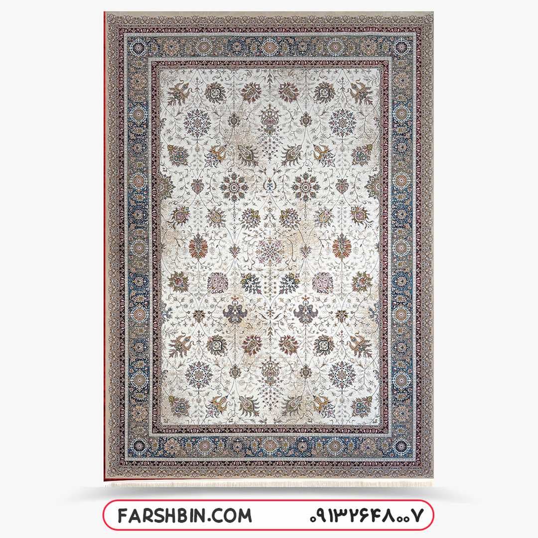 فرش افشان کرم طرح جدید ۱۲۰۰ شانه سلطان آبادی کد 232