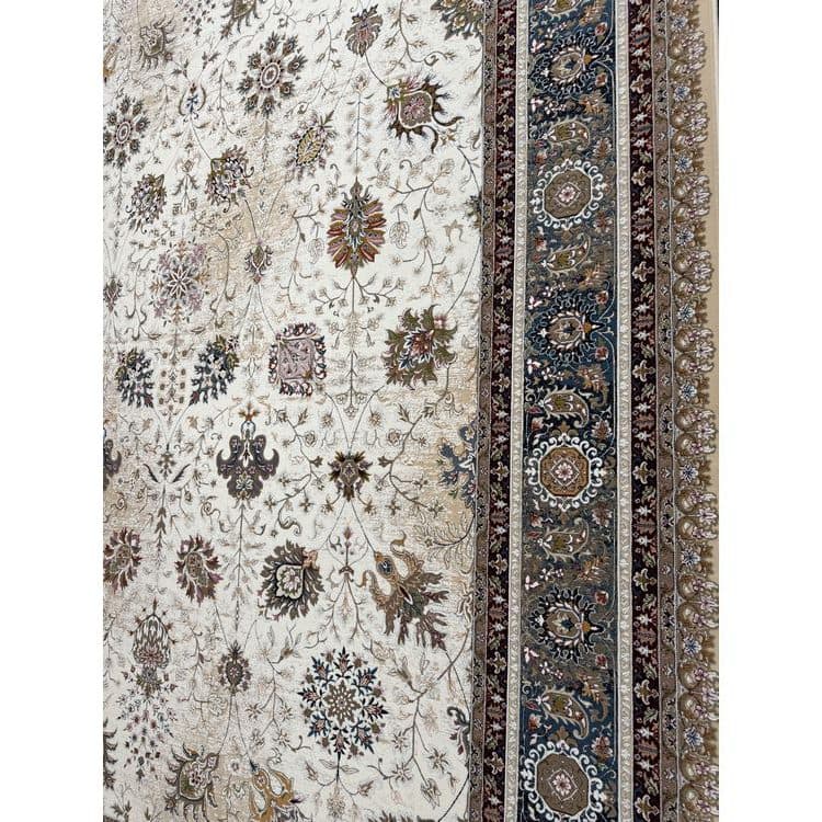 فرش افشان کرم طرح جدید ۱۲۰۰ شانه سلطان آبادی کد 232 — تصویر ۵