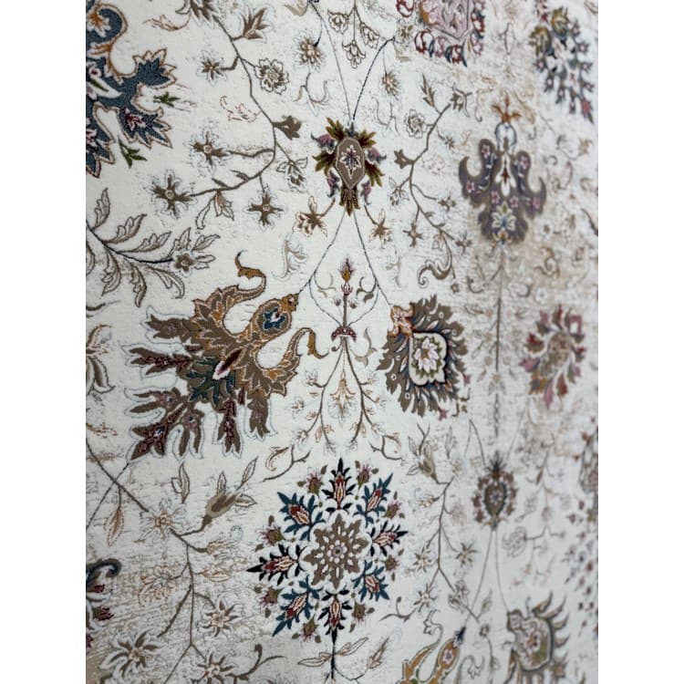 فرش افشان کرم طرح جدید ۱۲۰۰ شانه سلطان آبادی کد 232 — تصویر ۳