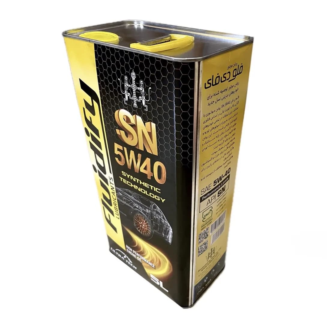 روغن موتور خودرو بنزینی فلو دی فای مدل 5W-40 SN 5W-40 حجم 5 لیتر — تصویر ۳