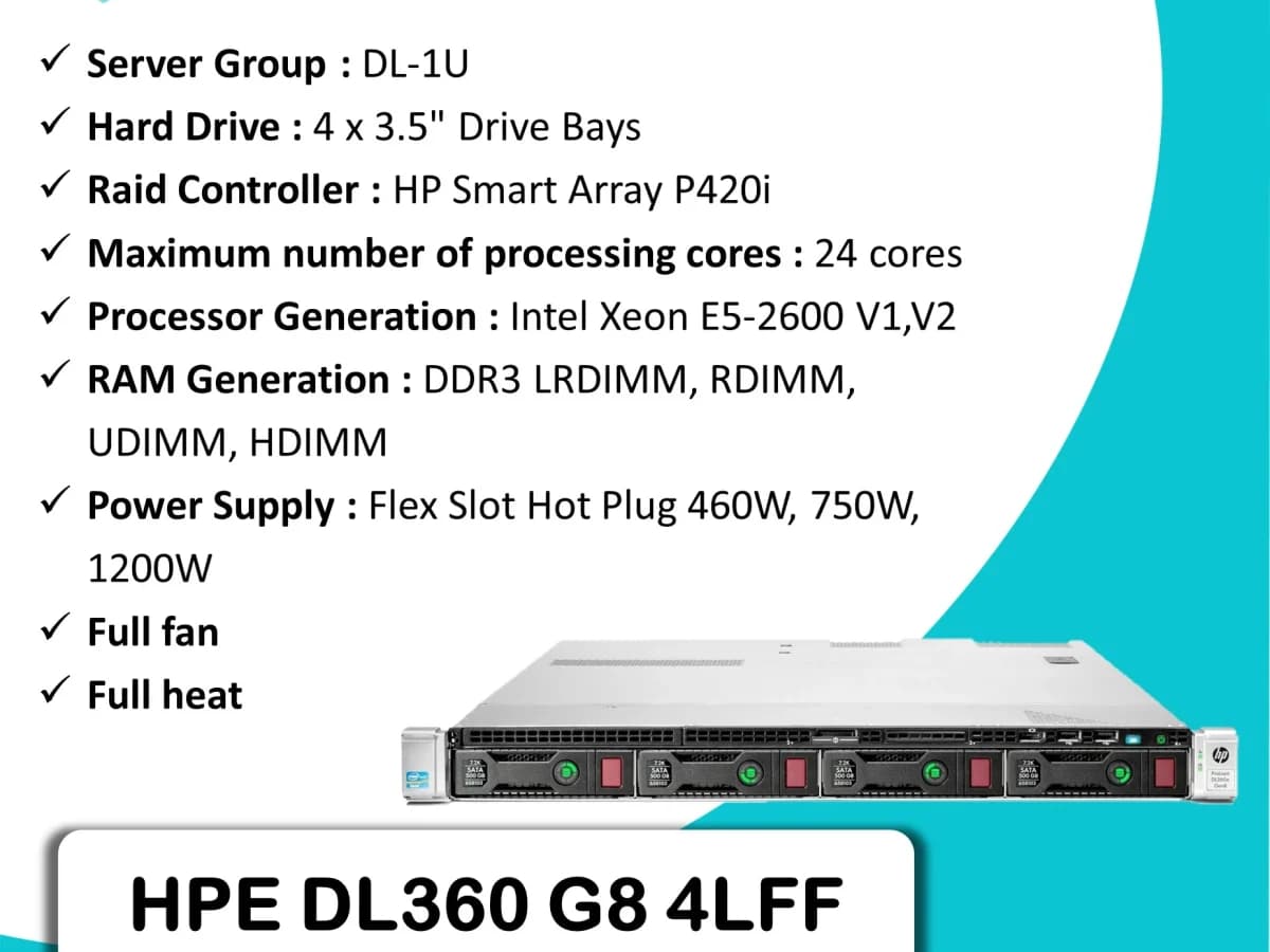 سرور HP ProLiant DL360p Gen8 4LFF — تصویر ۲
