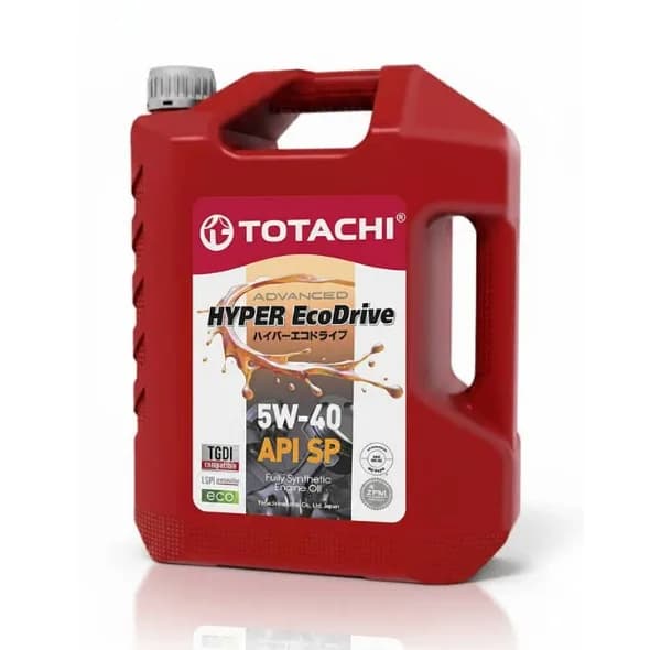 روغن موتور خودرو بنزینی، توربوشارژ، تنفس طبیعی توتاچی مدل Hyper Eco Drive 5w-40 SP 5W-40 حجم 4 لیتر — تصویر ۲