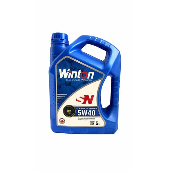 روغن موتور خودرو بنزینی وینتون مدل 5W40SN-5L SN 5W-40 حجم 5 لیتر