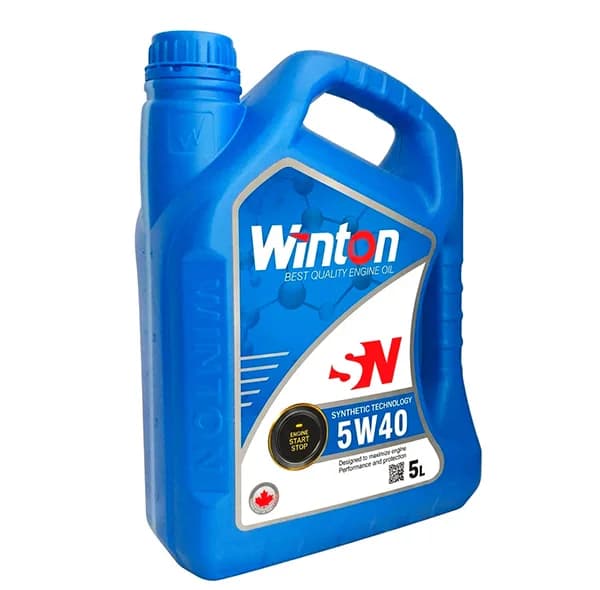 روغن موتور خودرو بنزینی وینتون مدل 5W40SN-5L SN 5W-40 حجم 5 لیتر — تصویر ۲