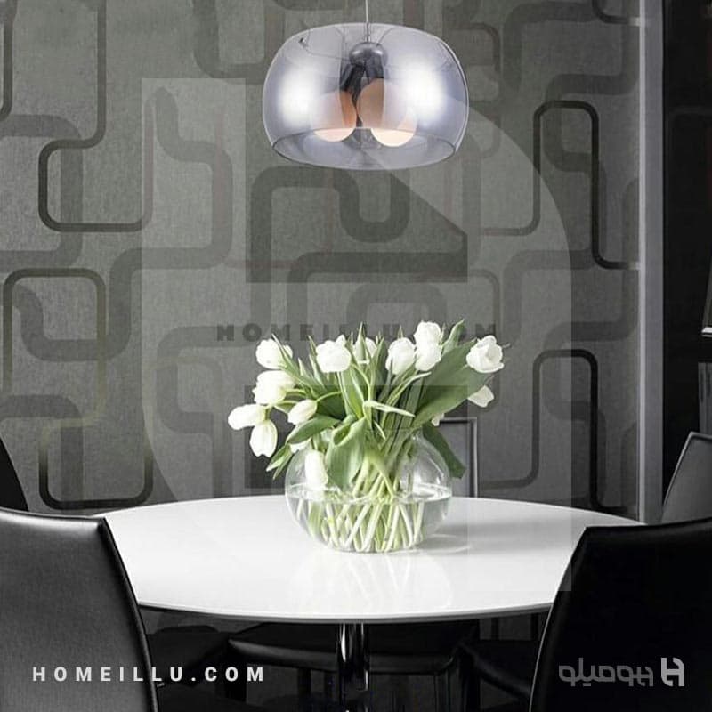 چراغ آویز شیشه ای دودی سه شعله سرپیچ NSMD31 E27 — تصویر ۲