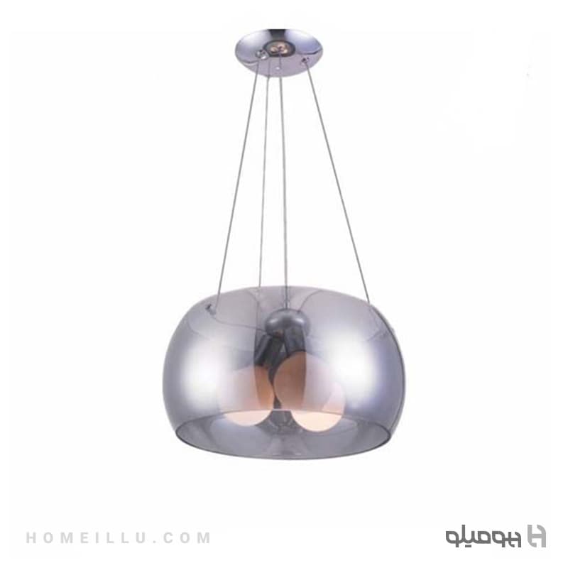 چراغ آویز شیشه ای دودی سه شعله سرپیچ NSMD31 E27