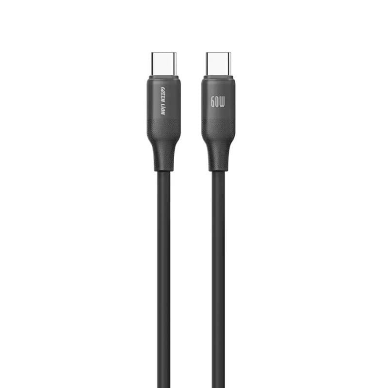 کابل شارژ و دیتا دو سر Type-C سوپرفست 1 متری سیلیکونی7568 Green Lion Silicone Cable USB C To C 60W — تصویر ۴