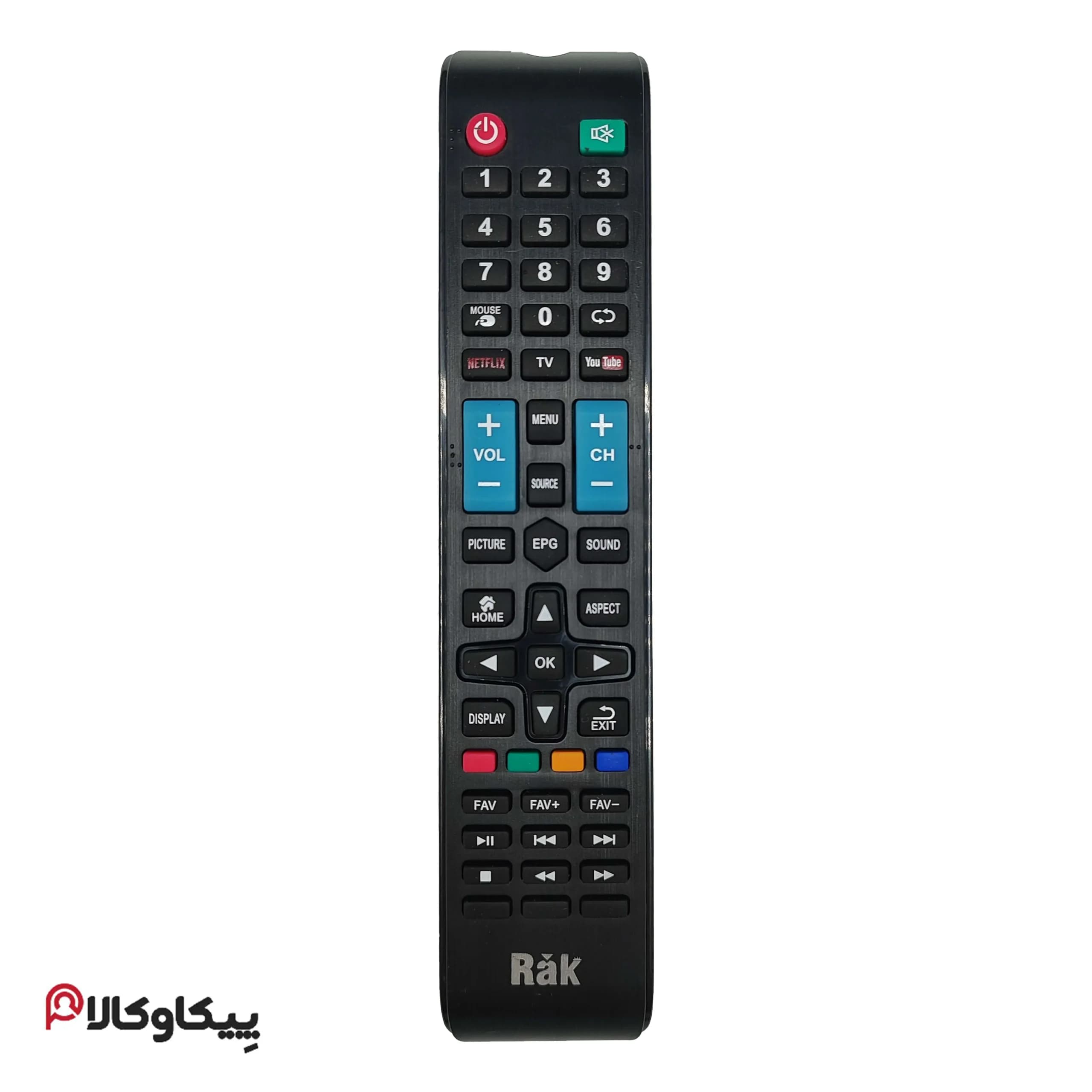 کنترل تلویزیون راک RAK طرح 1078