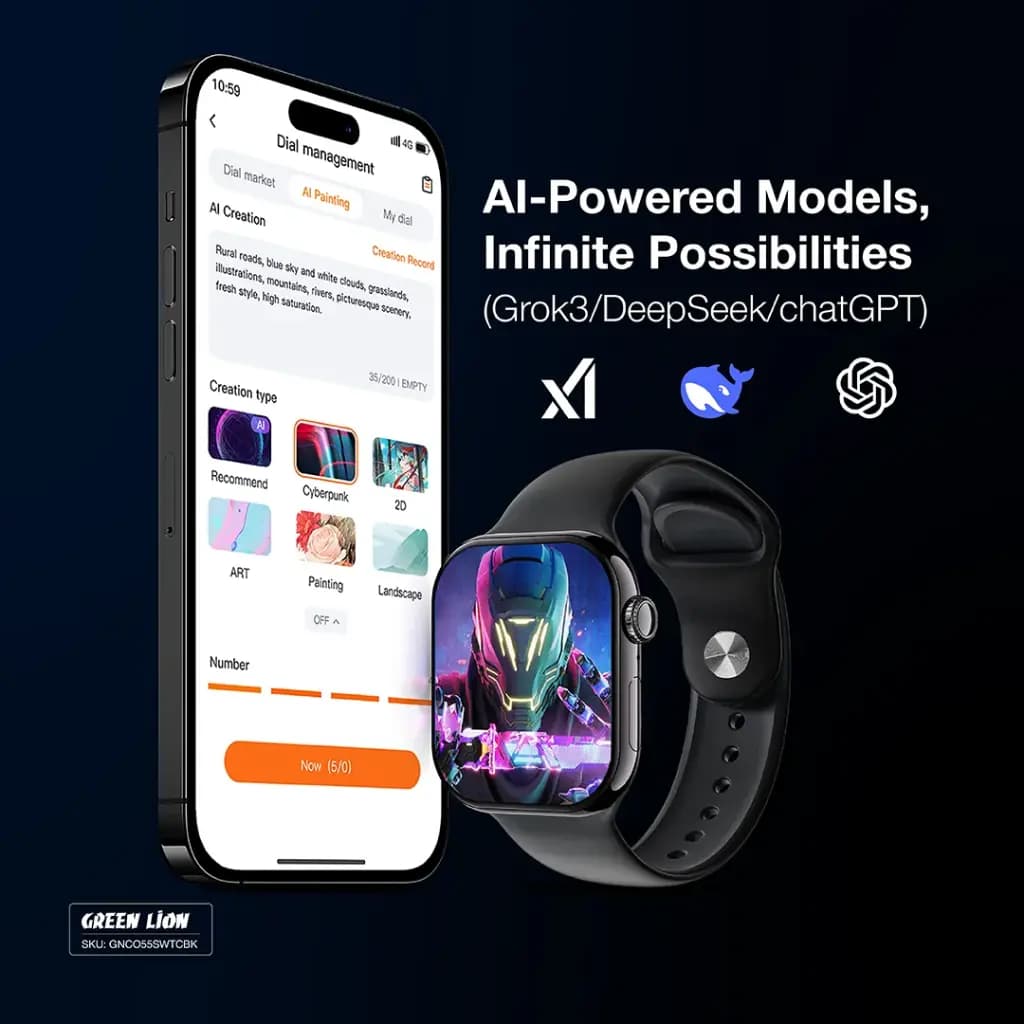 ساعت هوشمند کامیونیکیت گرین لاین Green Lion Communicate Smart Watch 2.07Inch GL-SWA55 — تصویر ۳